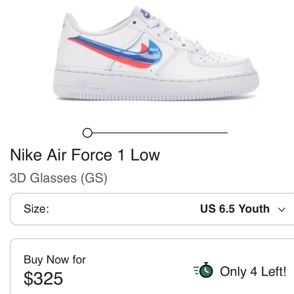 NIKE AIR FORCE 1 3D glasses Authentic and Rare!! With Box💙❤️🤍 - Picture 8 of 8